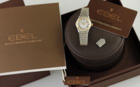 Dau Ebel Ref. 24159246 Quarz 750/- Gelbgold/Edelstahl mit Box und Papiere