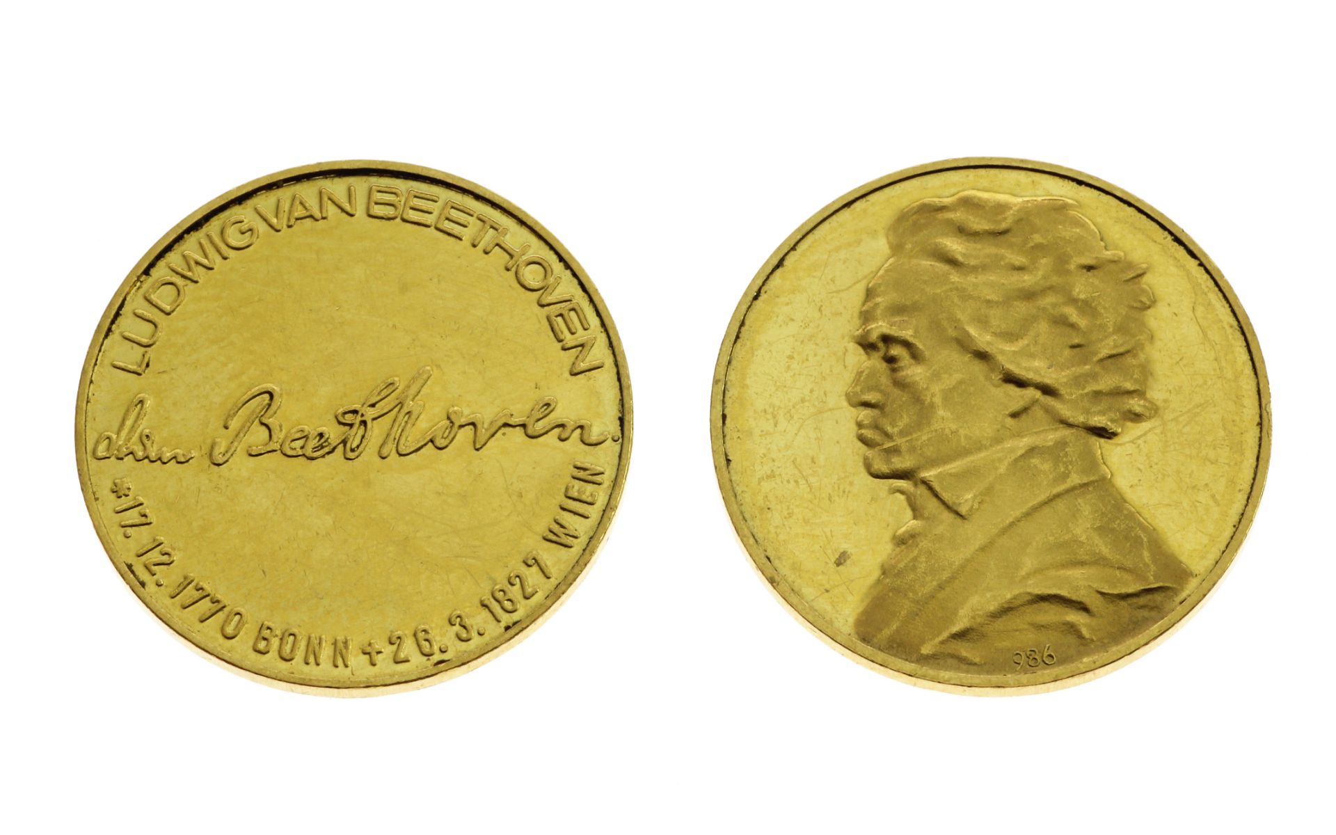 Medaille 986/- Gelbgold 3.44g