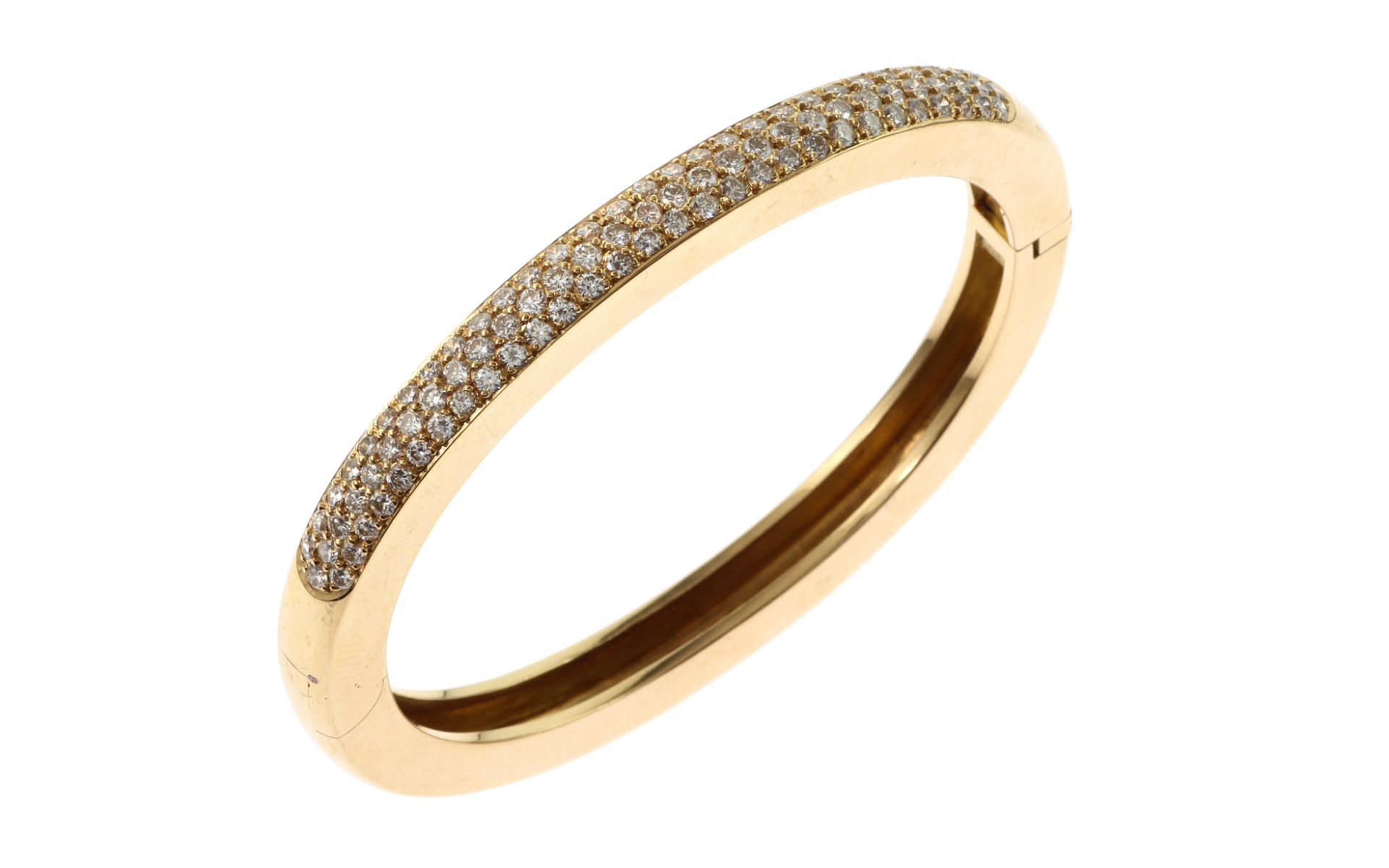 Armreif 750/- Gelbgold mit Diamanten 54.01g