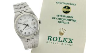 Rolex Datejust Oysterquartz Ref. 17014 Quarz 750/- Weissgold/Edelstahl