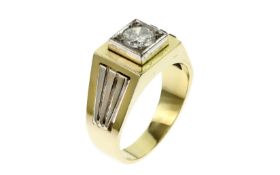 Ring 585/- Gelbgold und Weissgold mit Diamant 13.90g