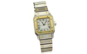 Cartier Santos Ref. AC 2380 Automatik 750/- Gelbgold/Edelstahl ohne Box und Papiere