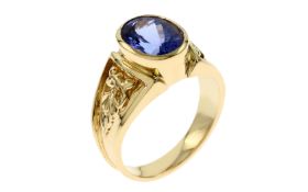 Ring 10.18 g 585/- Gelbgold mit Tsavorith ca. 3.00 ct. Ringgroesse 66