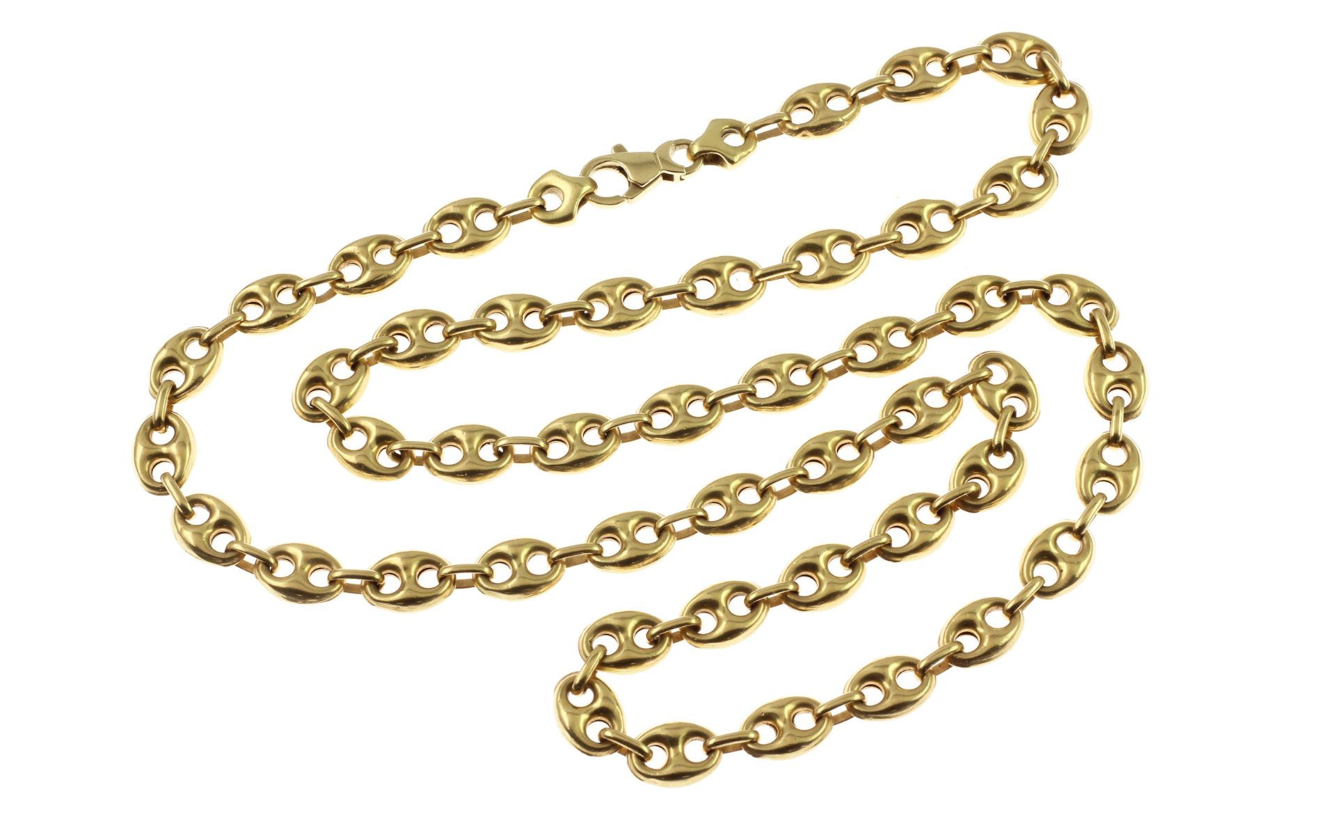 Bohnenkette 33.58 g 750/- Gelbgold. Laenge ca. 62 cm