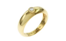 Ring 4.46 g 750/- Gelbgold mit 1 Diamant ca. 0.06 ct. F/vvs Ringgroesse 51