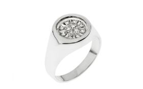 Ring 585/- WG mit Diamanten