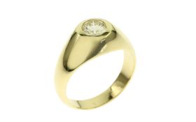 Ring 9.49 g 585/- Gelbgold mit Diamant 0.75 ct. J/vs2 Ringgroesse 57