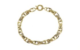 Armband 5.20 g 585/- Gelbgold und Weissgold Laenge 20.00 cm