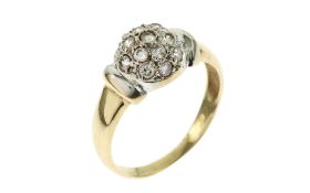 Ring 2.90 g 585/- Gelbgold mit Zirkone Ringgroesse 58