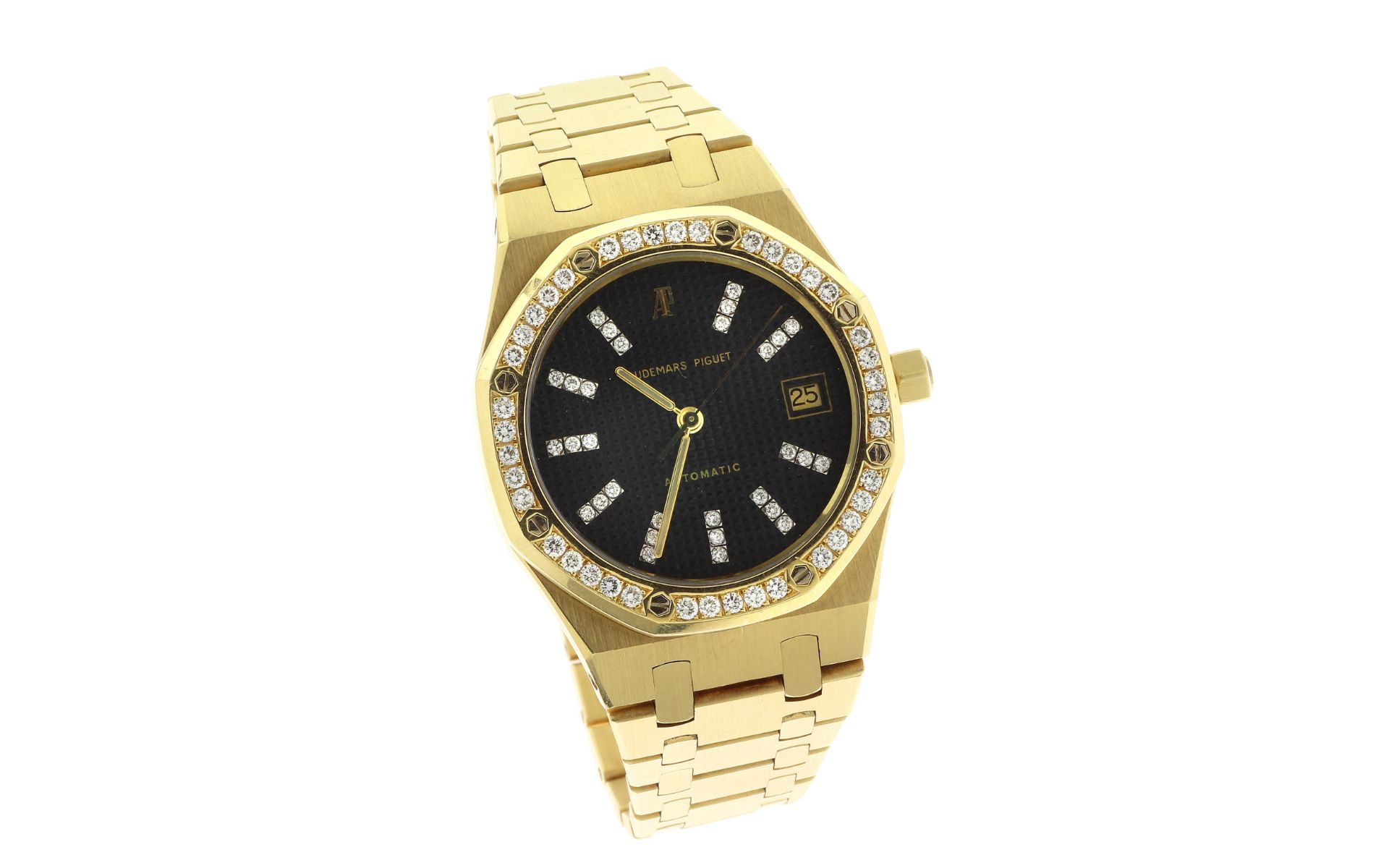 Audemars Piquet Royal Oak brutto 143.80 g 37 mm Ref. 479 Automatik 750/- Gelbgold mit Diamant Luenet