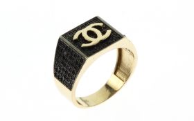 Ring 6.68 g 585/- Gelbgold mit Zirkone Ringgroesse 65