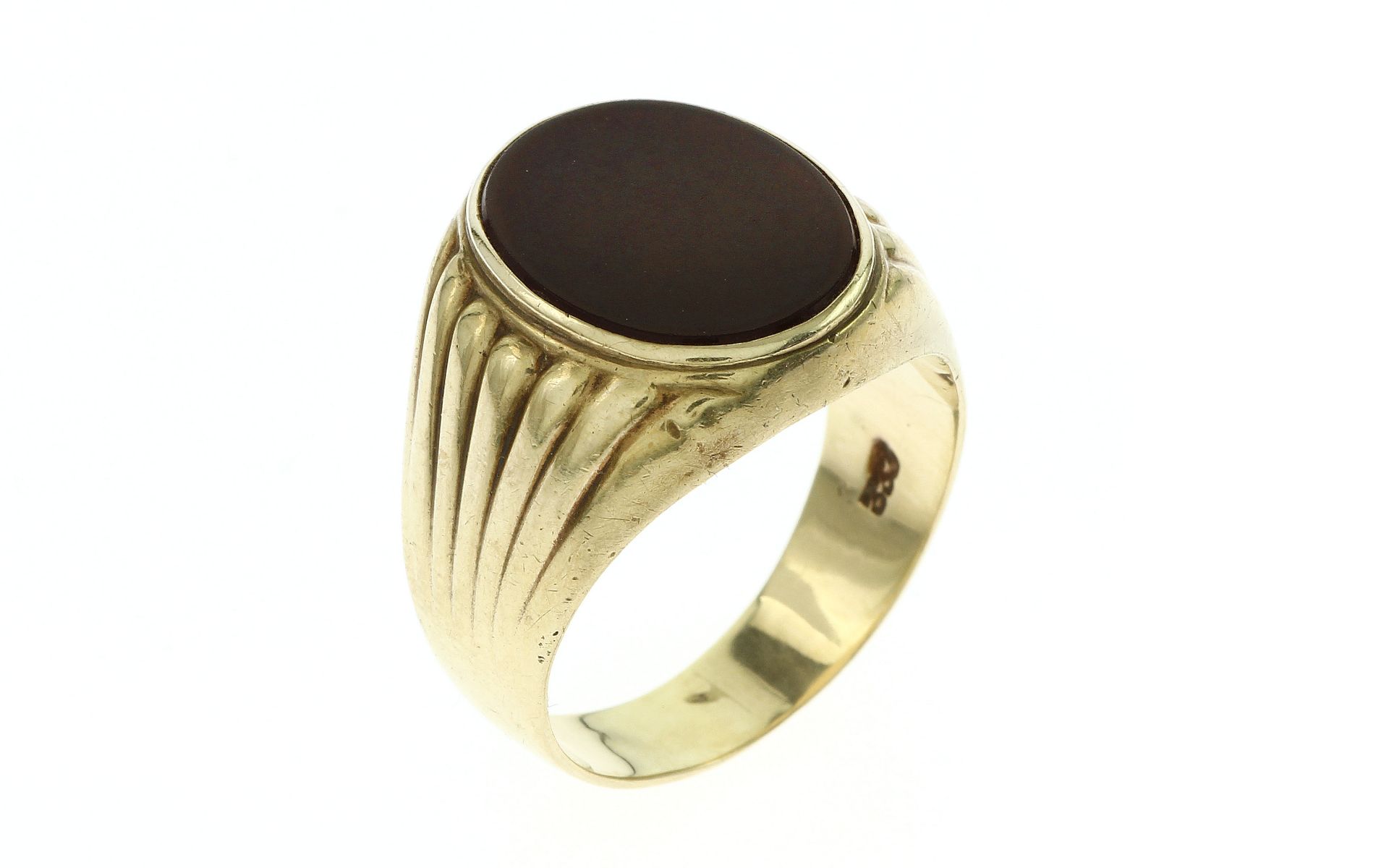 Ring 5.37 g 333/- Gelbgold mit Farbstein Ringgroesse 61