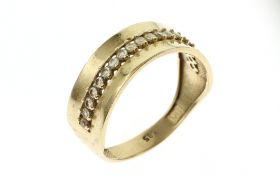 Ring 2.40 g 585/- Gelbgold mit Zirkone Ringgroesse 58