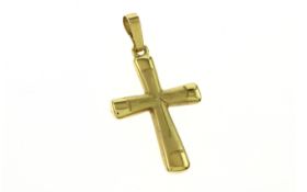 Anhaenger Kreuz 0.97 g 585/- Gelbgold 