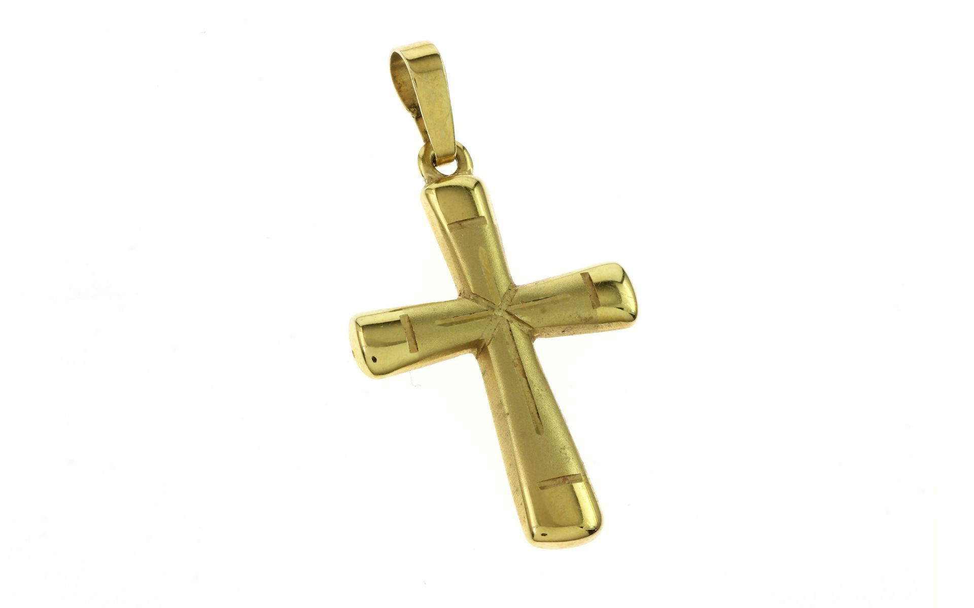 Anhaenger Kreuz 0.97 g 585/- Gelbgold