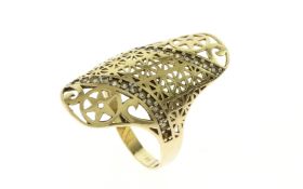 Ring 2.91 g 585/- Gelbgold mit Zirkonia Ringgroesse 57