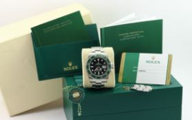 Rolex Submariner "Hulk" Ref. 116610LV Automatik Edelstahl. mit Box und mit Papieren. LC100. Kaufdatu