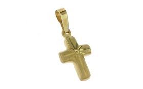 Anhaenger Kreuz 0.55 g 585/- Gelbgold 