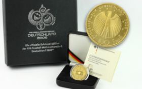 Muenze 100 Euro 15.55 g  999.9 /- Gelbgold  1/2 Unze Fifa Fussball- Weltmeisterschaft Deutschland 20