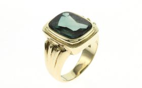 Ring 13.65 g 585/- Gelbgold mit Turmalin Ringgroesse 59