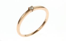 Ring 1.70 g 585/- Rotgold mit 1 Diamant ca. 0.06ct. G/si Ringgroesse 55