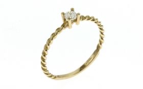 Ring 1.12 g 333/- Gelbgold mit Zirkonia Ringgroesse 58