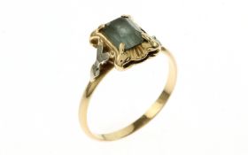 Ring 2.08 g 750/- Gelbgold mit Farbstein Ringgroesse 53