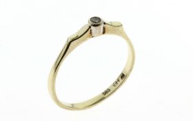 Ring 1.85 ct. 585/- Gelbgold mit 1 Diamant ca. 0.05 ct. G/si Ringgroesse 55