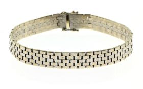 Armband 23.90 g 585/- Weissgold Laenge 19.00 cm