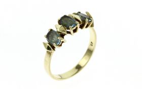 Ring 2.68 g 585/- Gelbgold mit Farbstein Ringgroesse 54