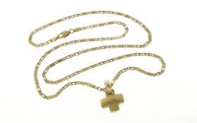 Kette mit Kreuz 12.80 g 750/- Gelbgold Laenge 54.00 cm