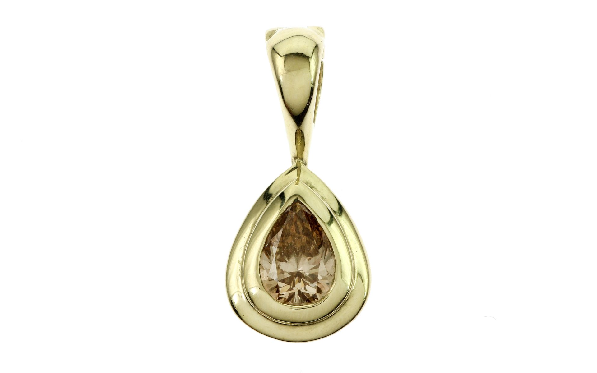 Anhaenger 1.81 g 585/- Gelbgold mit braunem Diamant ca. 0.25 ct.