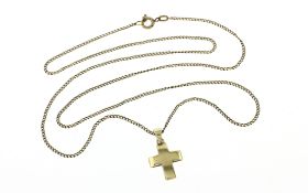 Kette mit Kreuz 5.12 g 585/- Gelbgold Laenge 53.00 cm