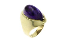 Ring 7.58 g 585/- Gelbgold mit Amethyst Ringgroesse 52