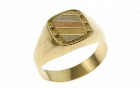 Ring 7.07 g 750/- Gelbgold Weissgold und Rotgold Ringgroesse 67