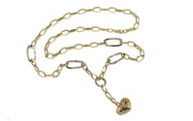 Kette 8.44 g 585/- Gelbgold und Weissgold Laenge 46.00 cm