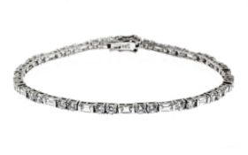 Armband 9.30 g 925/- Silber mit Zirkone Laenge 19.00 cm