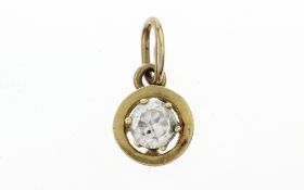 Anhaenger 0.59g 585/- Gelbgold mit Diamant. 0.20 ct. G/pi1