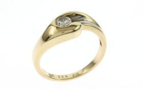 Ring 585/- Gelbgold 4.41g mit Diamant H/vvs 0.26 ct