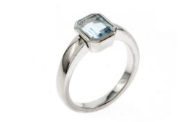 Ring 9.8 gr 750/- mit Aquamarin 2.23 ct Ringgroesse 61