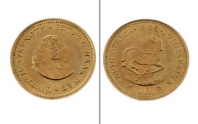 Goldmuenze 1 Rand Suedafrika  3.94 gr 916.6/-