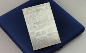 Silberplatte "Rhein-Zeitung" 999/- Silber. 332.63g