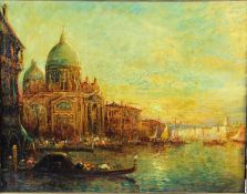 Bachmann, Adolpheca. 1800-?, Venedig mit dem Canale Grande, links die Basilika Santa Maria de
