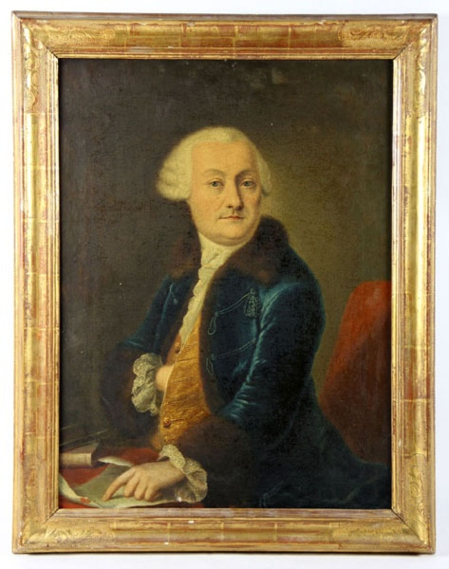Degle, Franz Joseph1724-1812, Dreiviertelportrait, Bildnis eines Edelmannes mit weißen geloc
