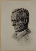 Zeeb, Heinz19./20. Jhd., Radierung, Hermann Hesse, Dreiviertelportait, in Druck signiert, unt