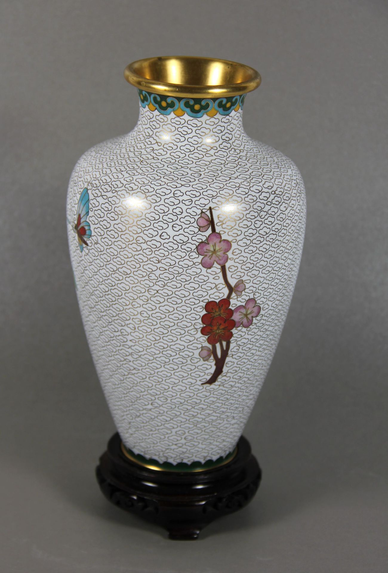 chinesische Cloisonné-Vase - Bild 2 aus 2