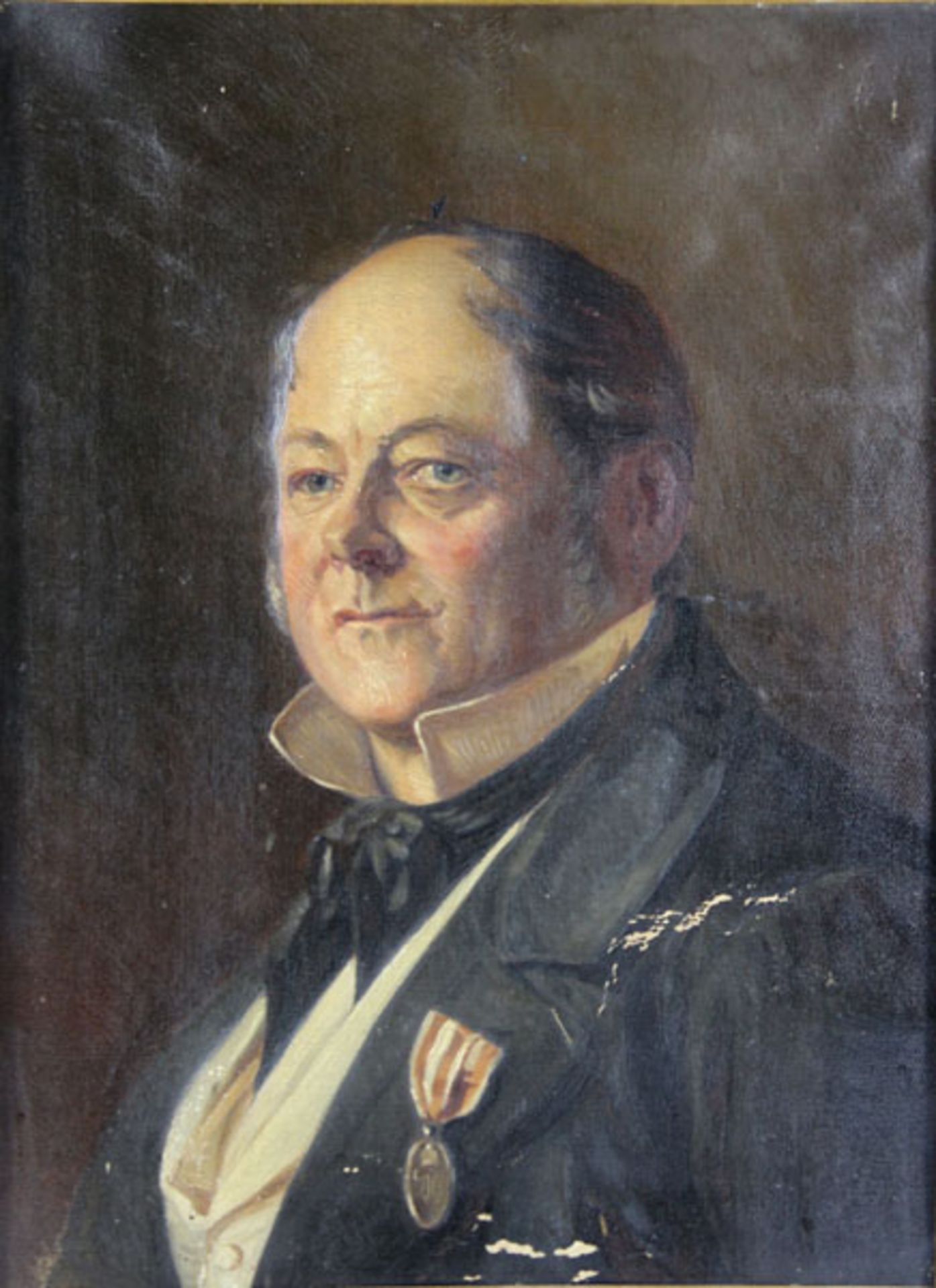 Unbekannter Portraitist19. Jhd., Portrait eines Herrn mit ...