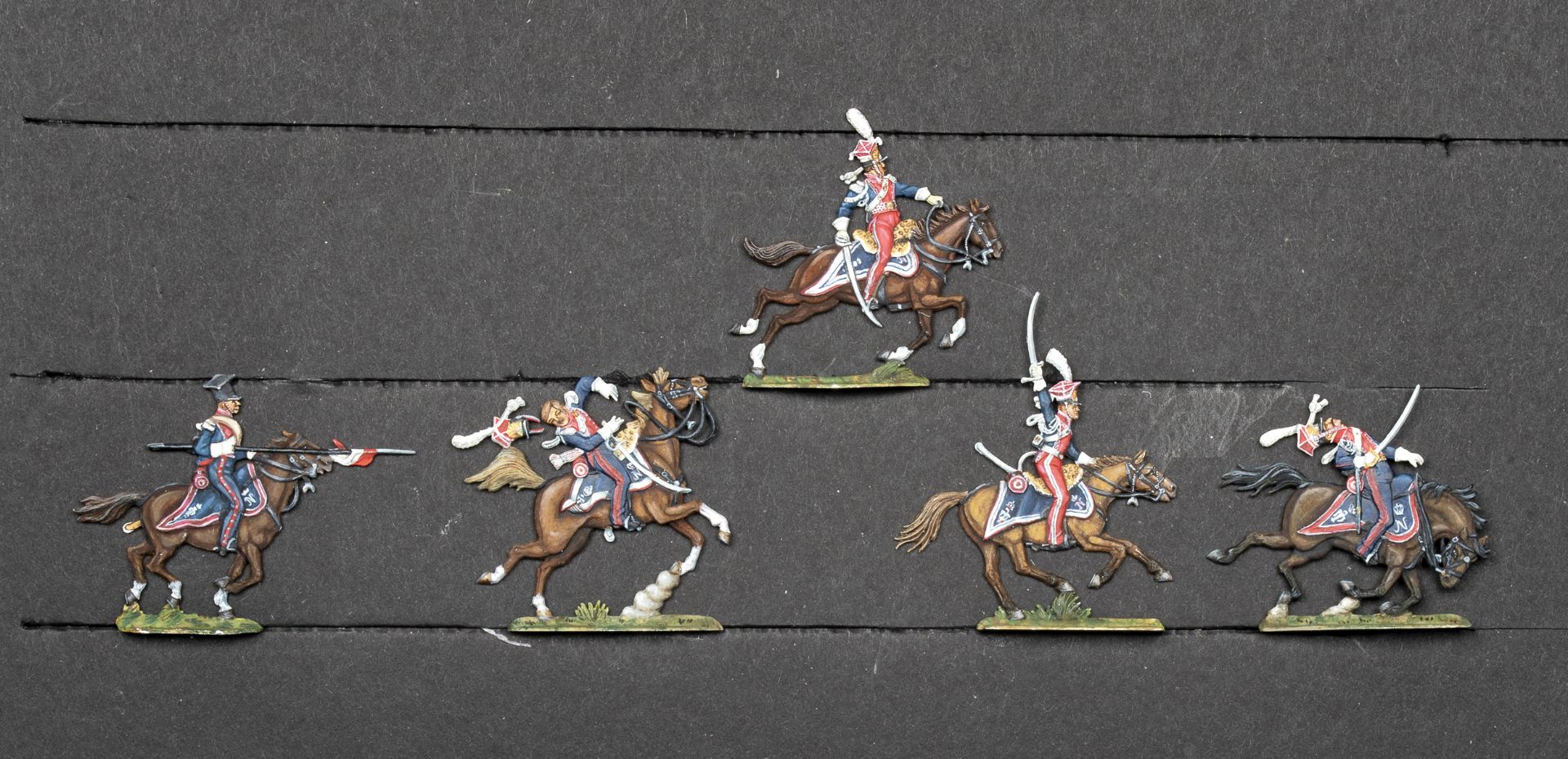 France - Garde impériale. Cavalerie. Chevau-légers lanciers polonais à la charge. 1 officier, 2 - Image 2 of 3