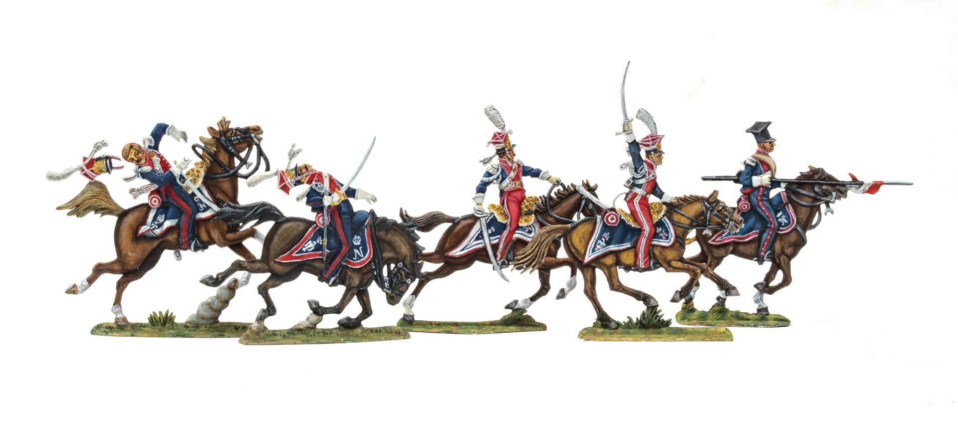 France - Garde impériale. Cavalerie. Chevau-légers lanciers polonais à la charge. 1 officier, 2 - Image 3 of 3