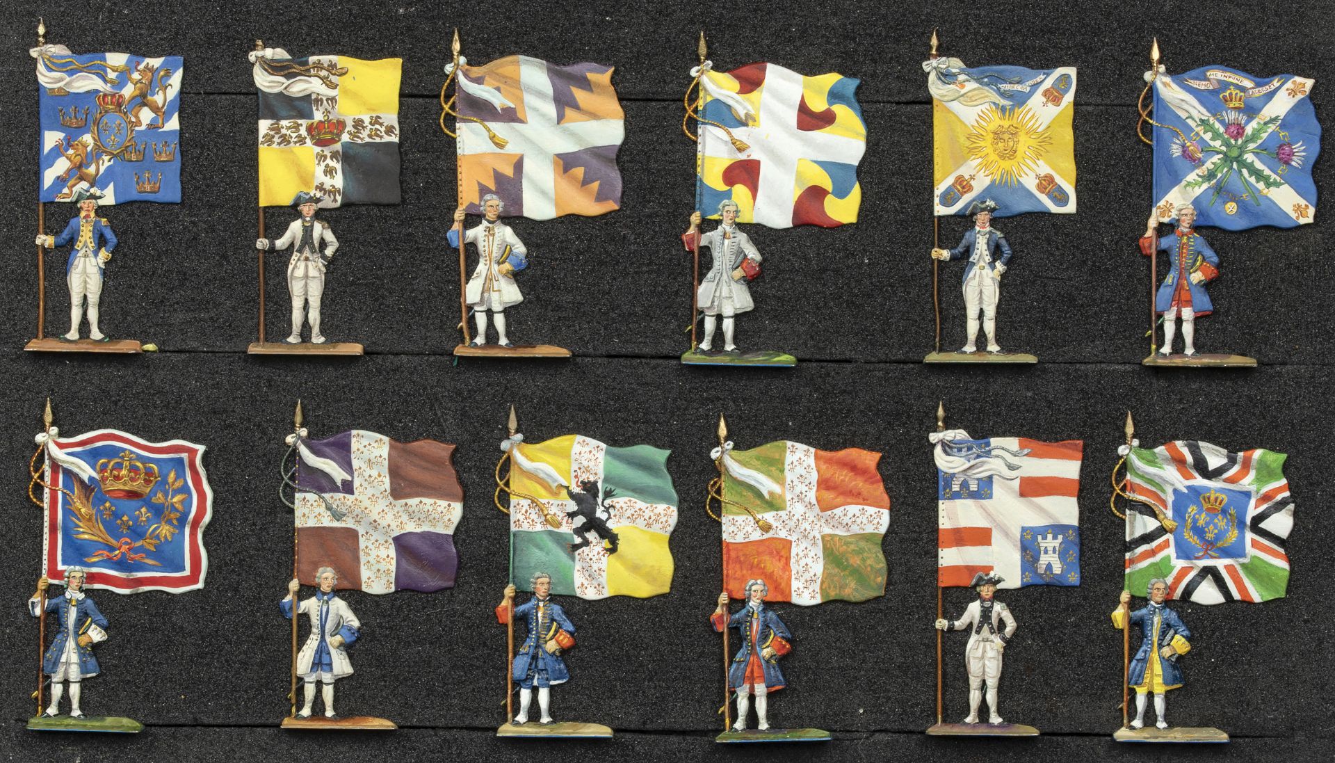 France - XVIIIème siècle - Les drapeaux de l’infanterie. (Règne de Louis XV). Royal suédois, Lorrain